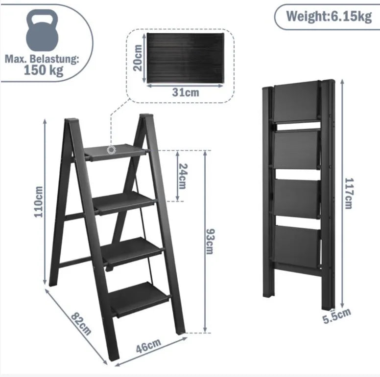 Escalera plegable aluminio
