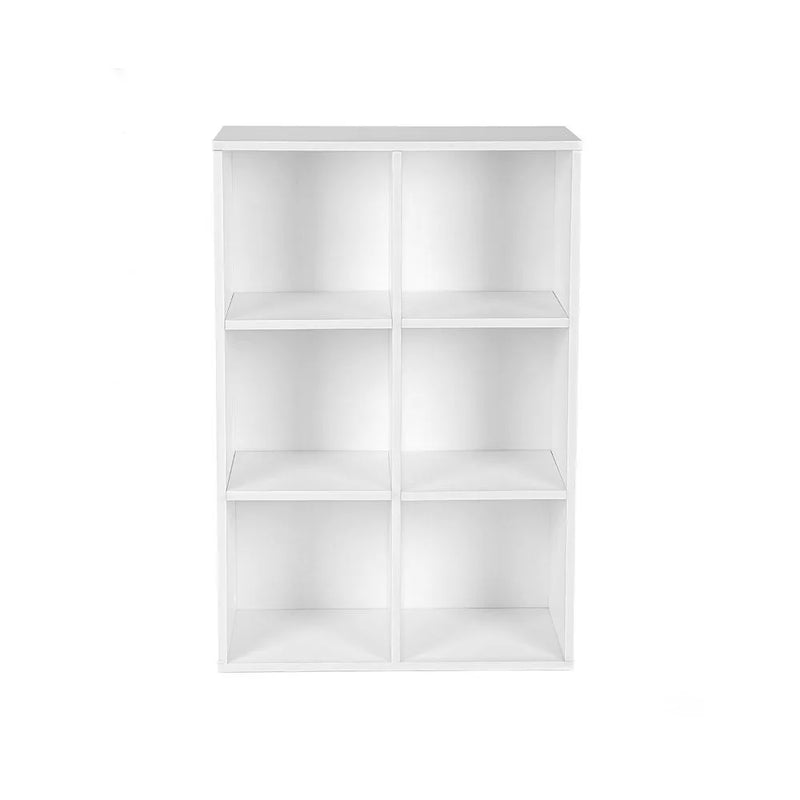 Estantería de 6 compartimientos blanca
