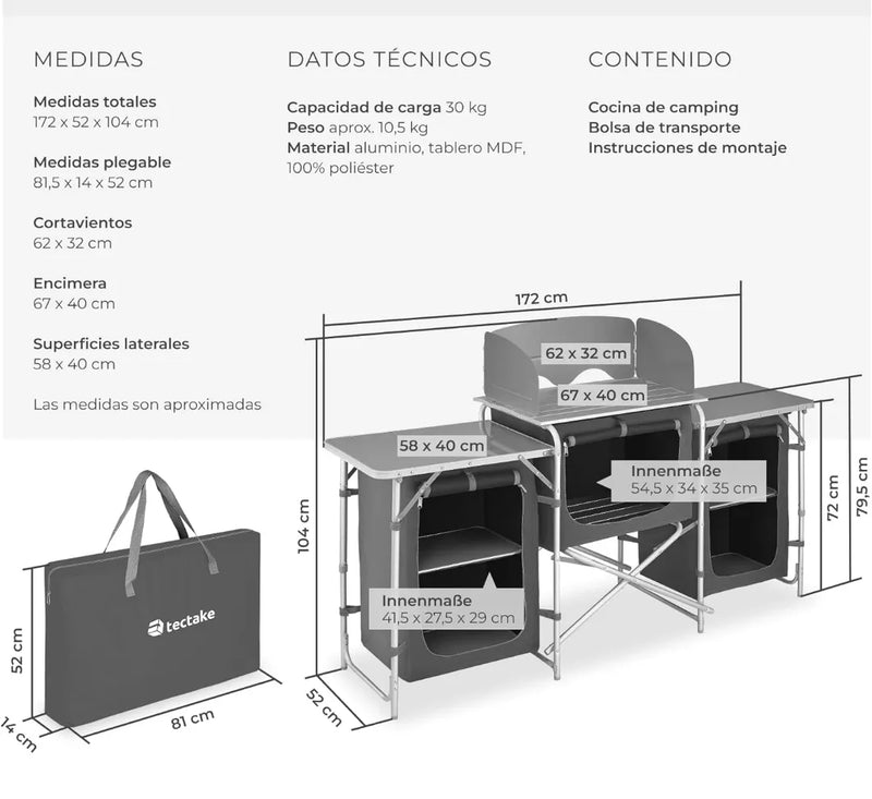 Cocina de Camping Plegable
