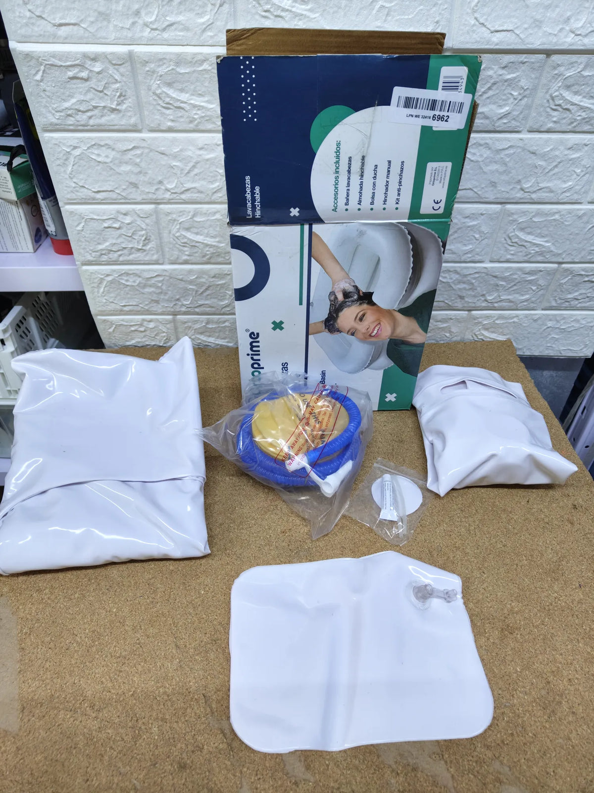 Lavacabezas Hinchable para Cama