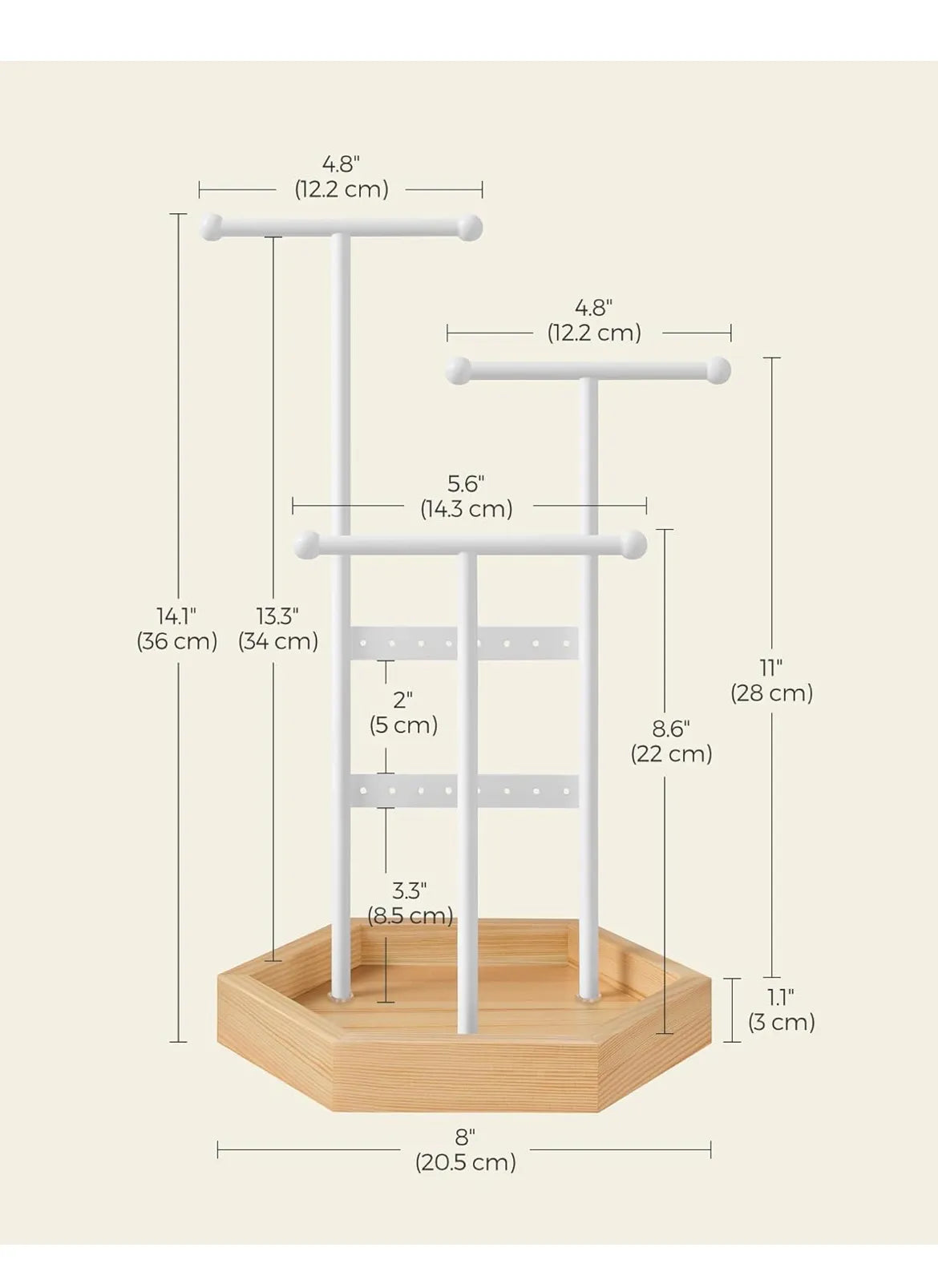 Soporte para joyas SONGMICS