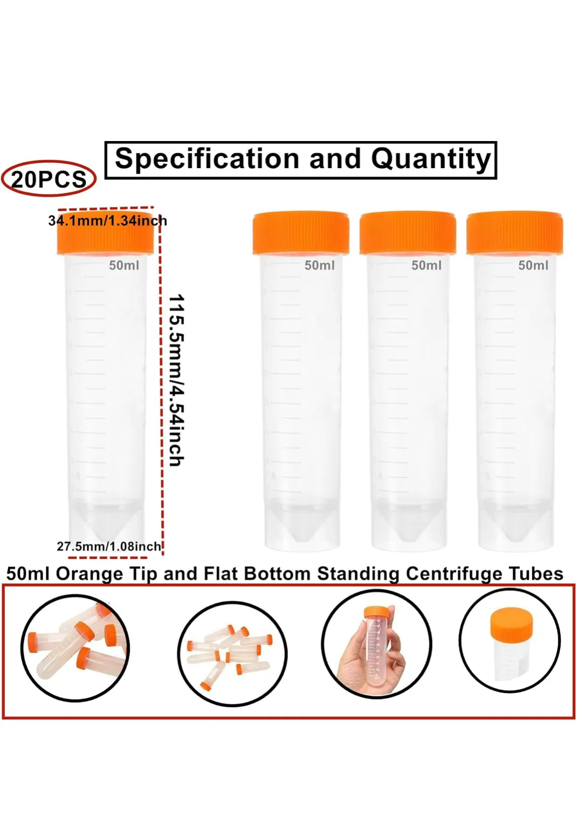 20 Piezas 50 ml tubo HUAZIZ