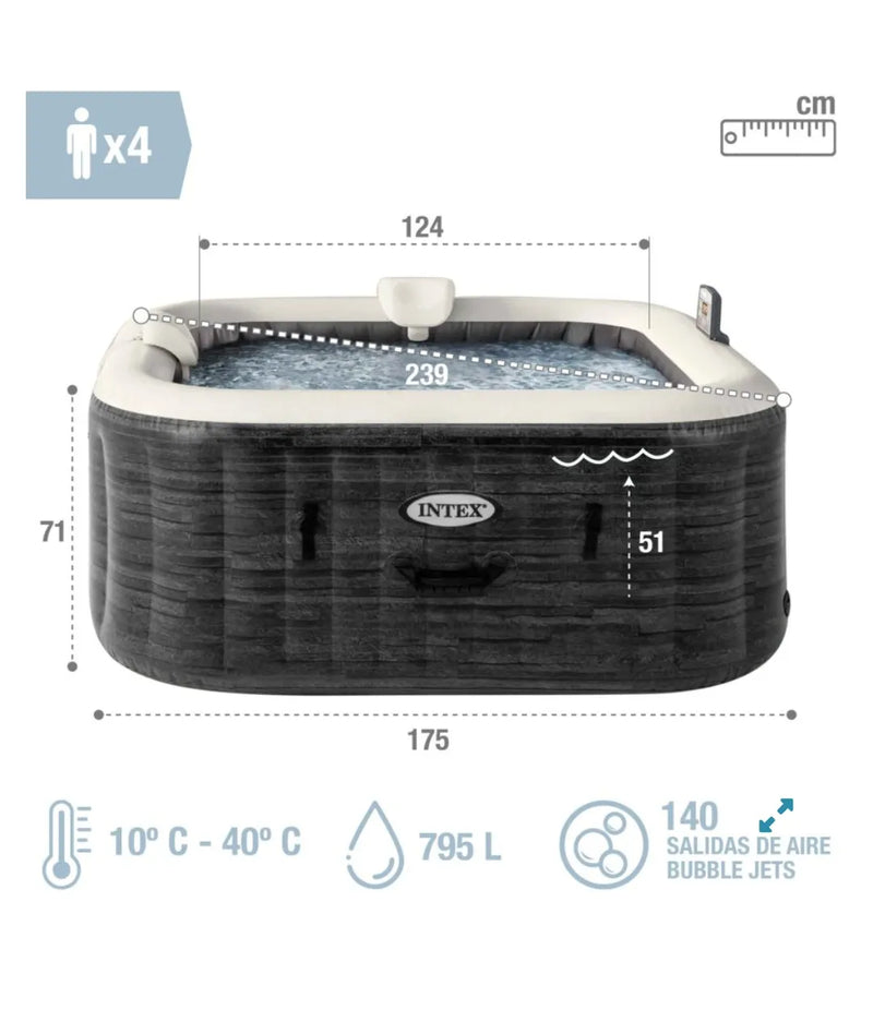 Spa hinchable 4 personas - Intex
