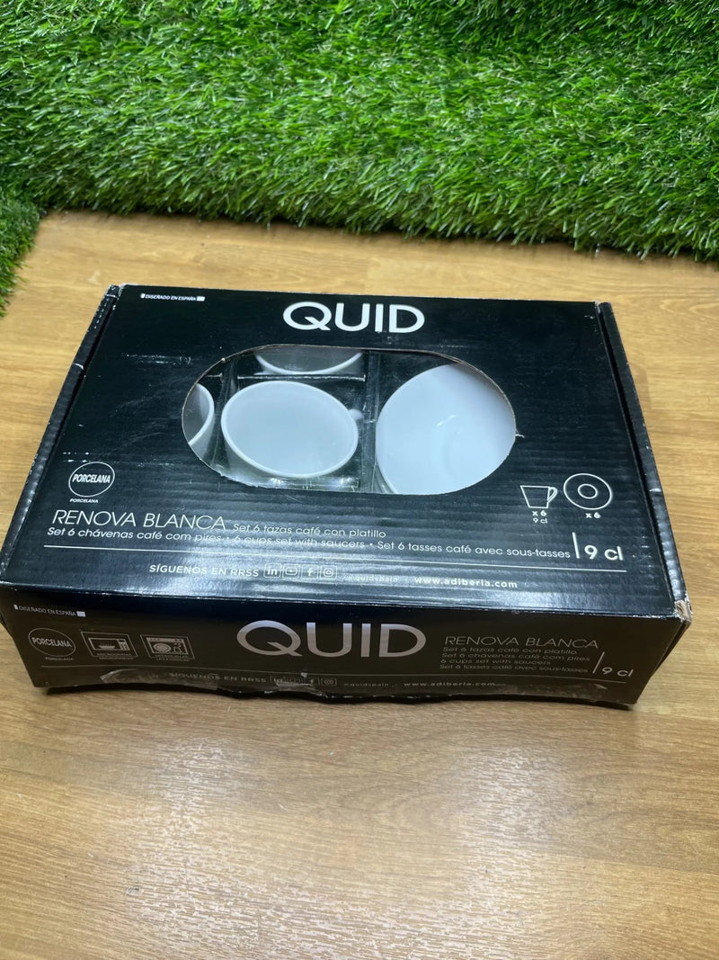 Set de 6 Tazas Con Plato Quid