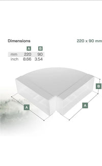 Hoja de tubo rectangular horizontalmente