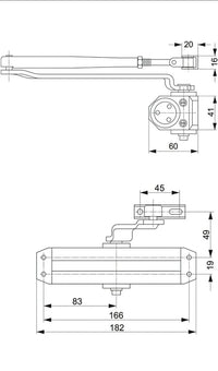Cierrapuertas Brazo Articulado Tesa Assa Abloy