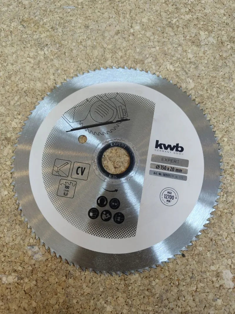 Hoja de sierra circular de 150 x 20 KWB