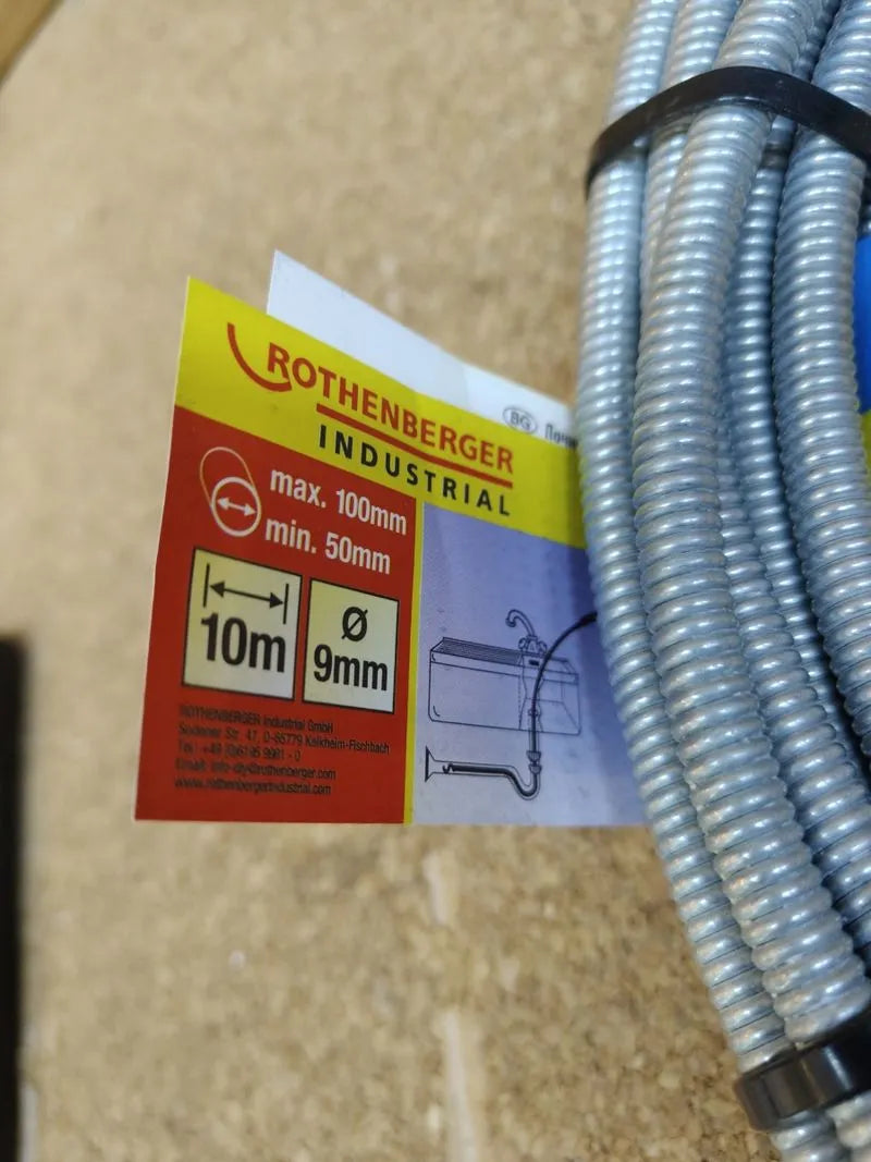 Espiral limpiadora de desagües con broca de recup.