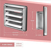 Rejilla de ventilación de acero inoxidable, 150 mm