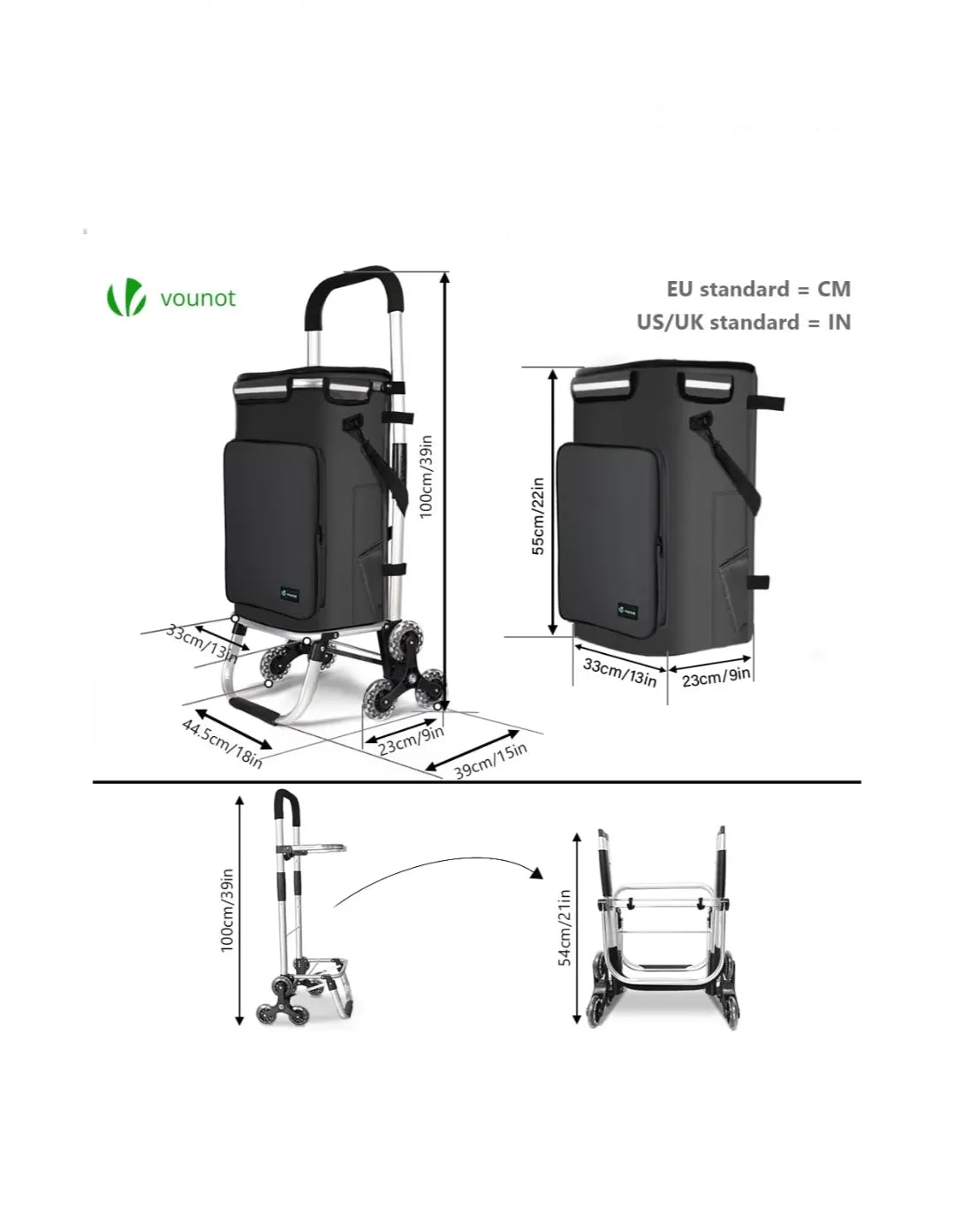 Carrito Compra Plegable - VOUNOT