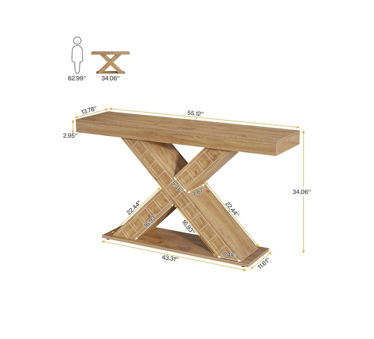 Mesa consola estrecha para entrada