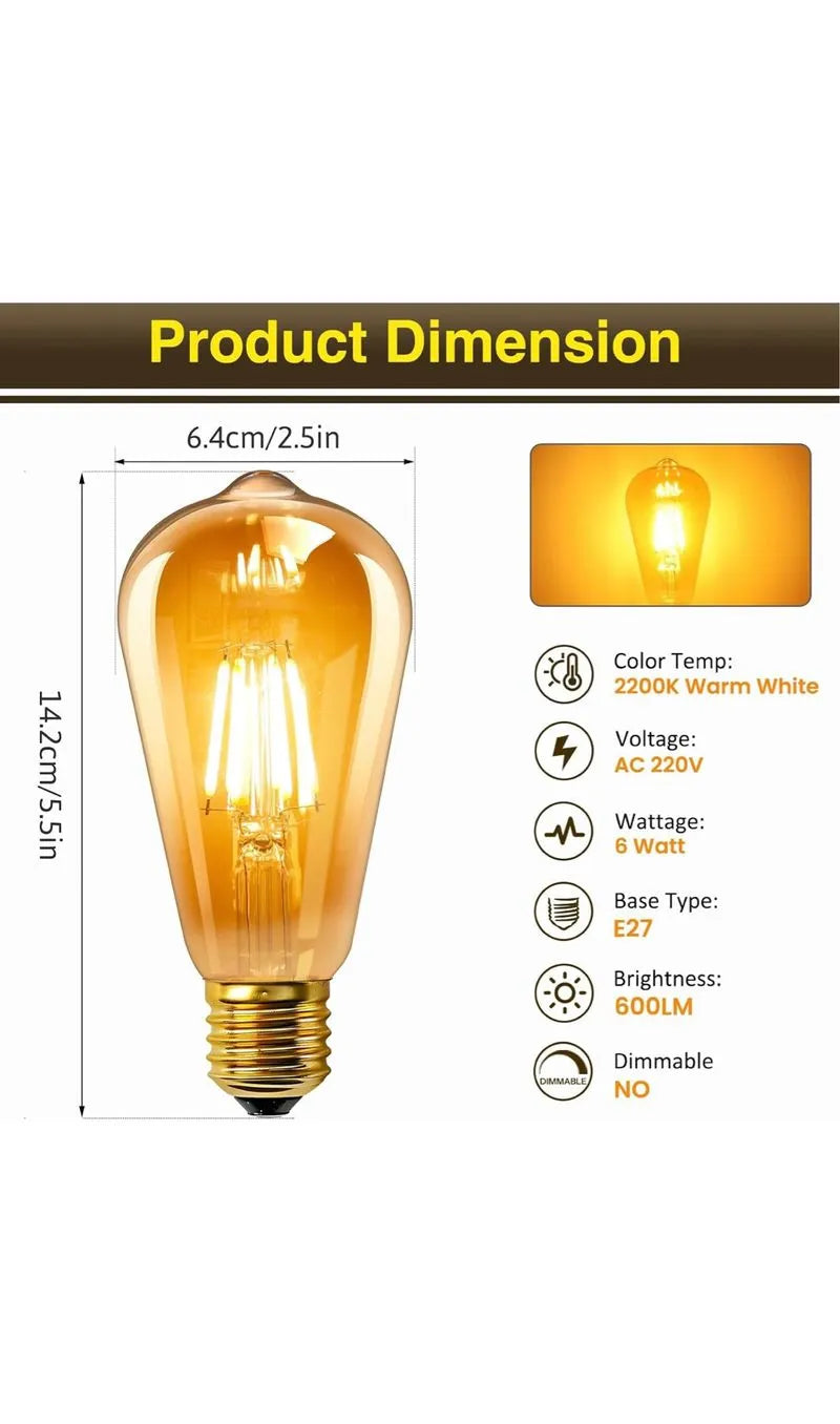Vintage Edison Bombillas E27 LED