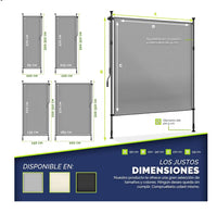 Toldo vertical con pinza tillvex