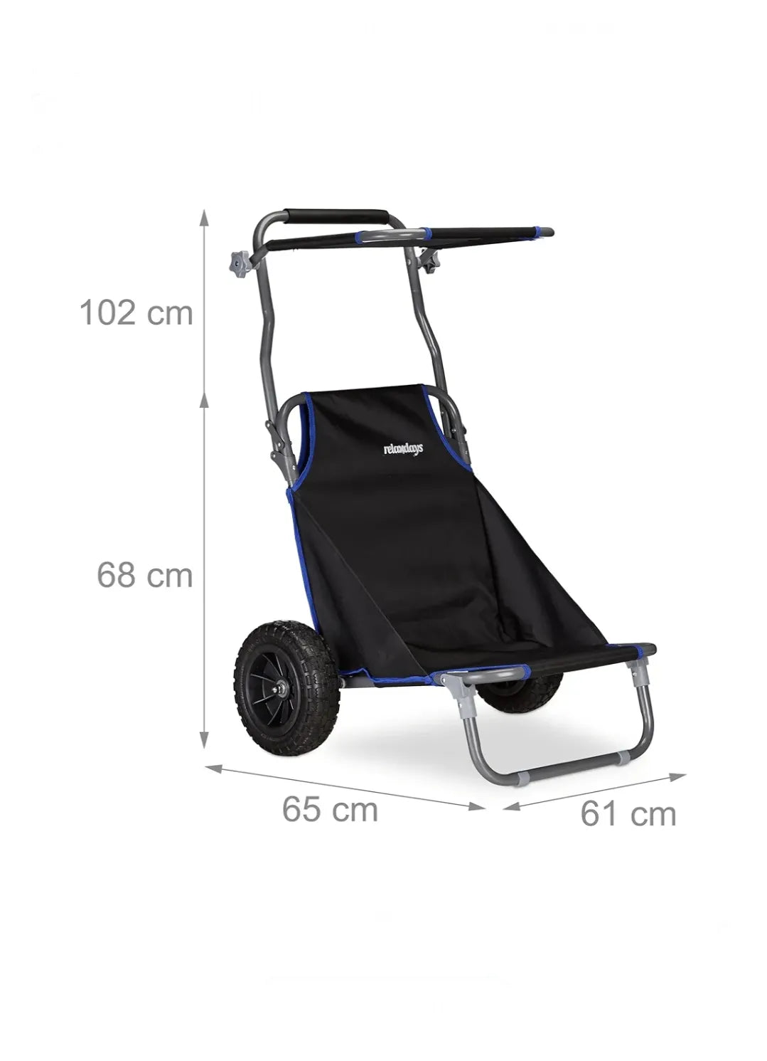 Carrito de playa plegable Relaxdays