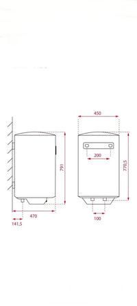 Termo eléctrico vertical de 80 litros - Teka