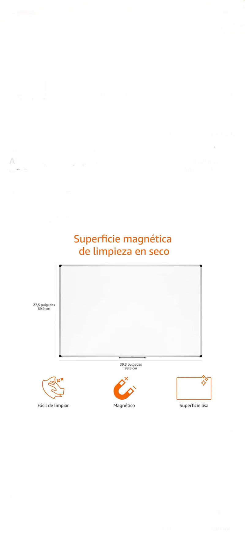 Pizarra blanca magnética con marco - Amazon basics