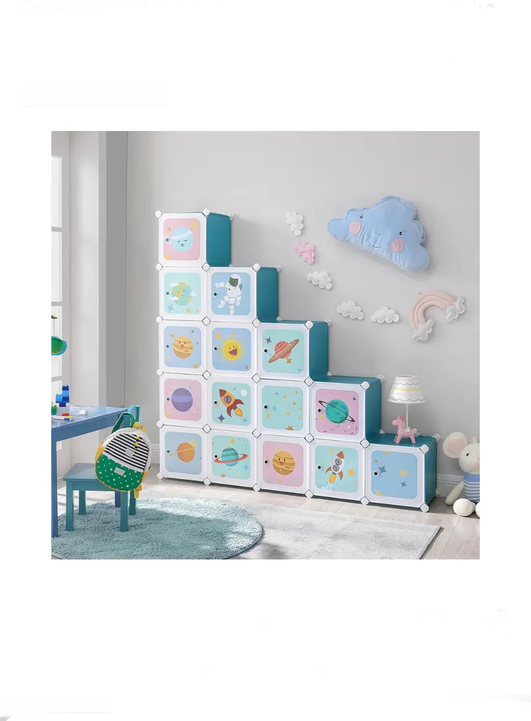 Armario Modular Infantil de 15 Cubos, Organizador