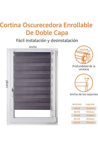 Estor enrollable de doble capa