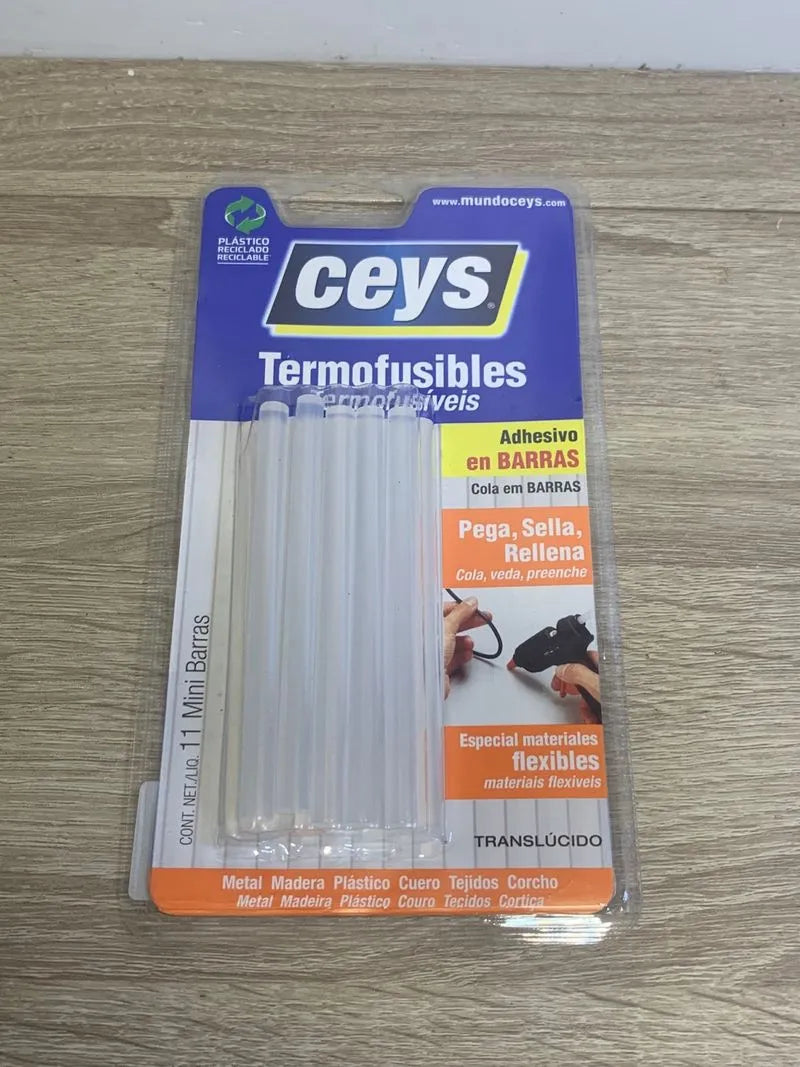Pegamento termofusible 11 mini barras Ceys