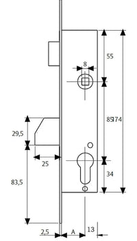 Cerradura Monopunto De Palanca Basculante Tesa