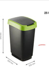 Papelera 25l con tapa Rotho Salsa