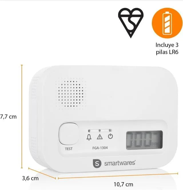Detector de monóxido de Carbono - Smartware