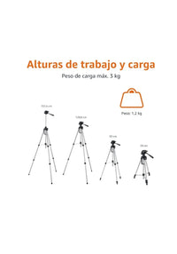 Trípode ligero para cámara, DSLR y binoculares, 1.