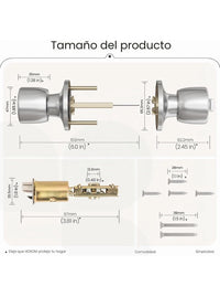 Pomos de puerta con cerradura y llave