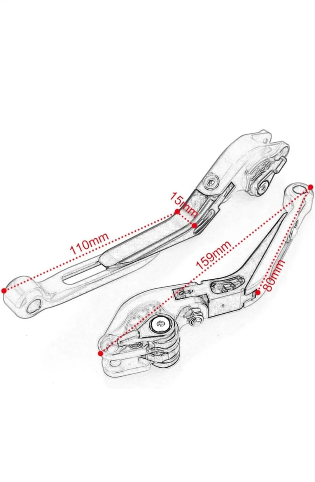 Palanca de freno y embrague ajustable Suzuki gsf