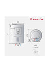 Termo Electrico 80 Litros, Calentador de Agua Eléctrico Vertical