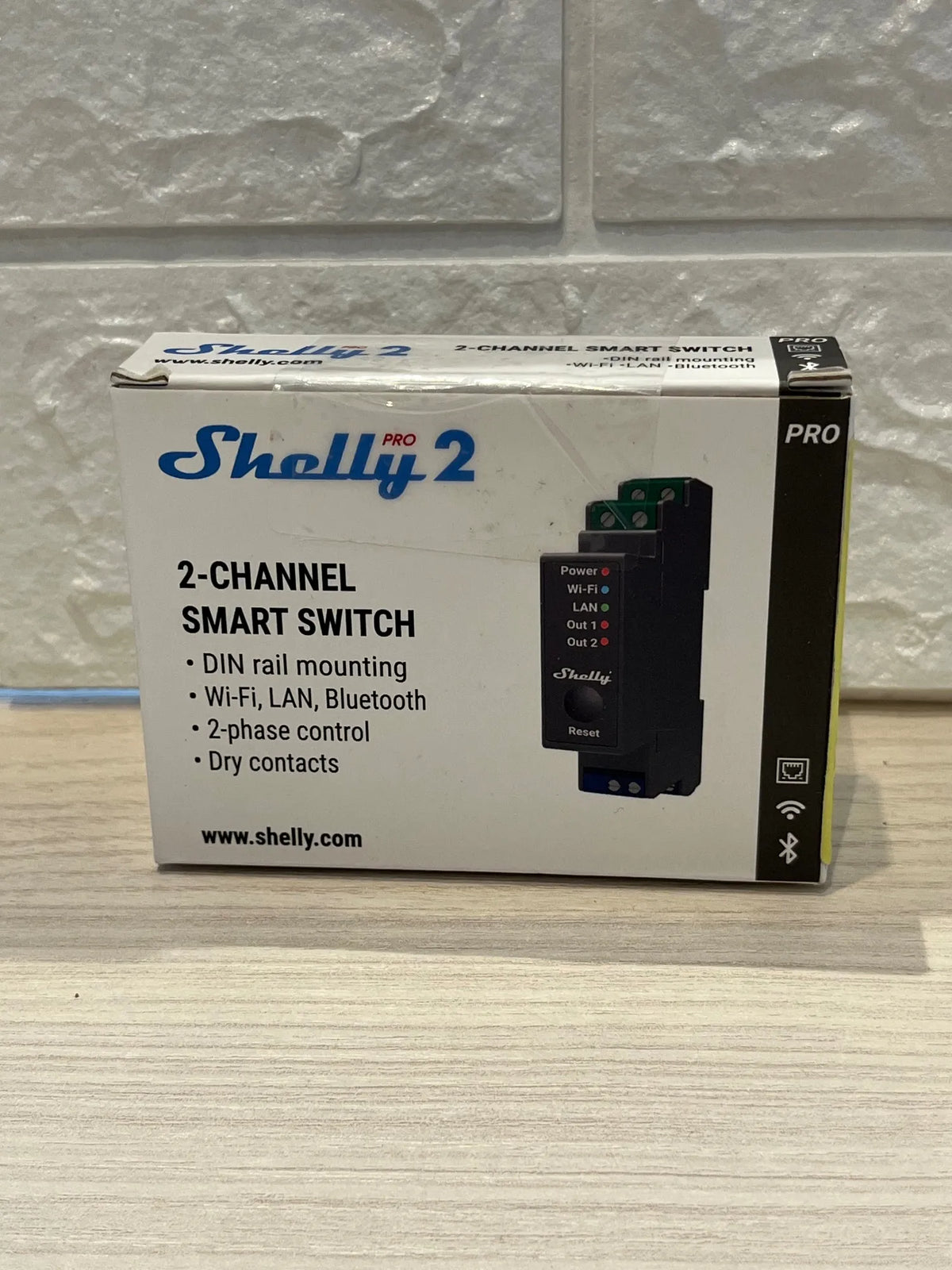 Relé Con 2 Canales Inalámbrico Shelly Pro 2PM