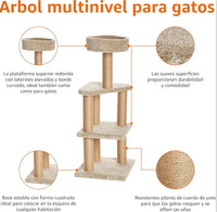 Torre multinivel para gatos con postes - Amazon basics