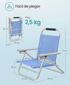 Silla de playa plegable portátil - Songmics