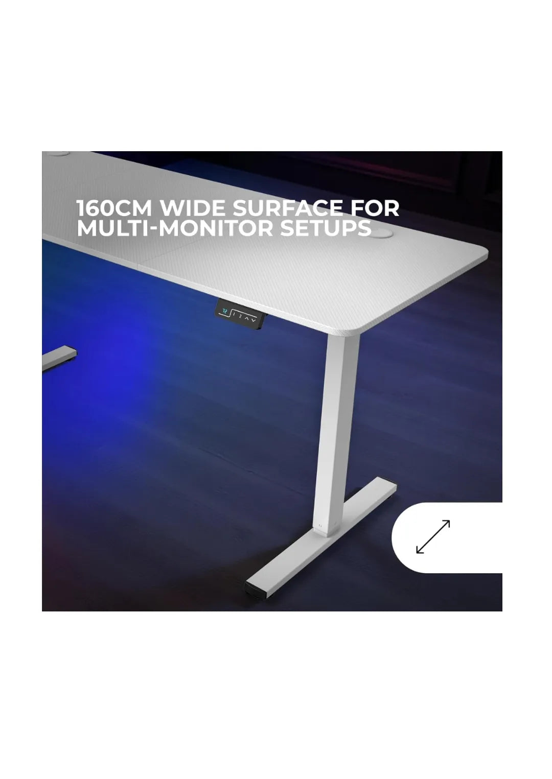 Mesa Elevable Eléctrica 73-118cm, Mars Gaming MGD