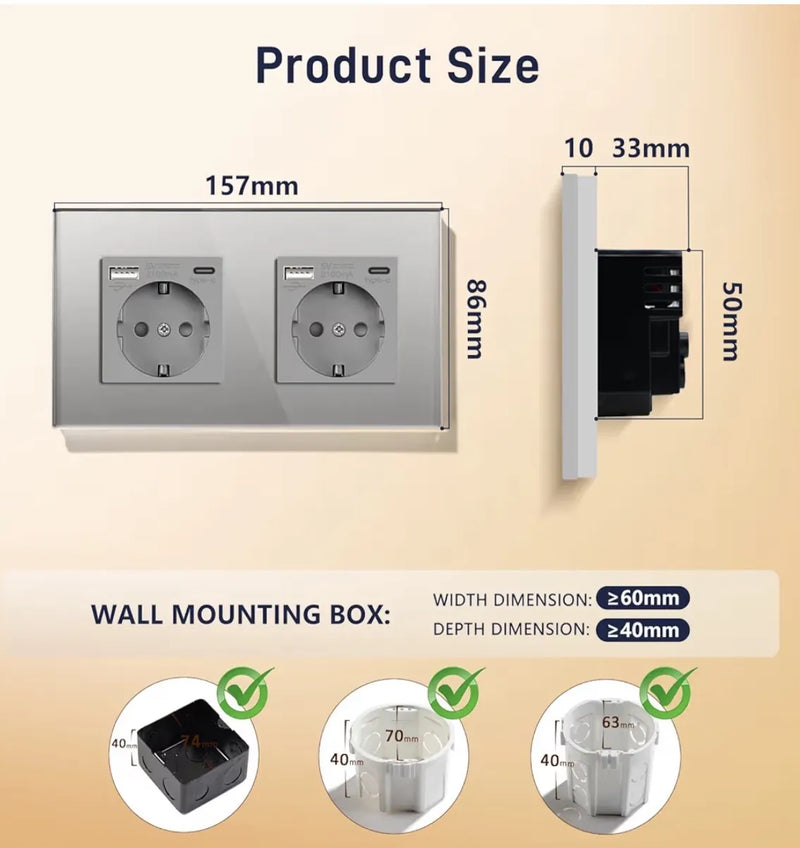 Doble enchufe de pared