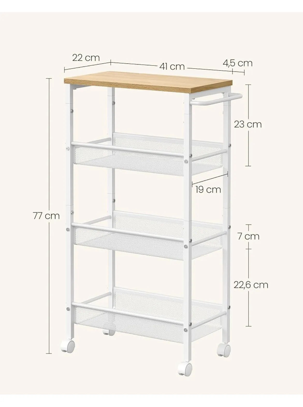 Carro Estrecho de Cocina VASAGLE