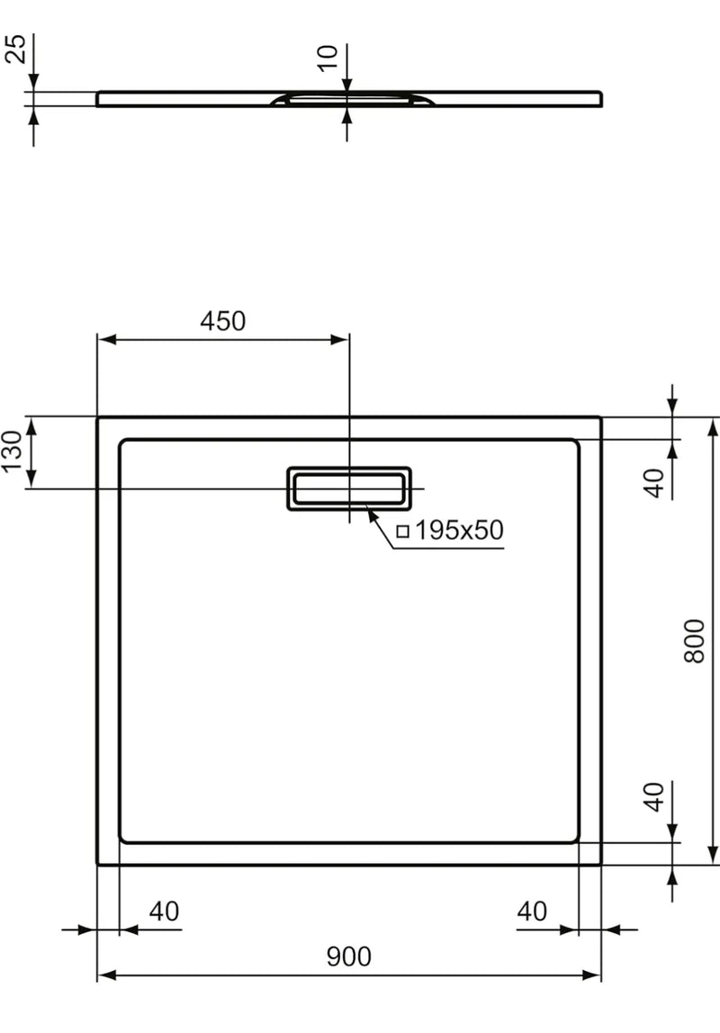Bandeja rectangular - Ideal Standard
