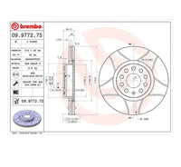 Disco de freno 09.9772.75 - BREMBO