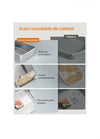 Caja de Arena de Acero Inoxidable para Gatos con Tapa Abatible