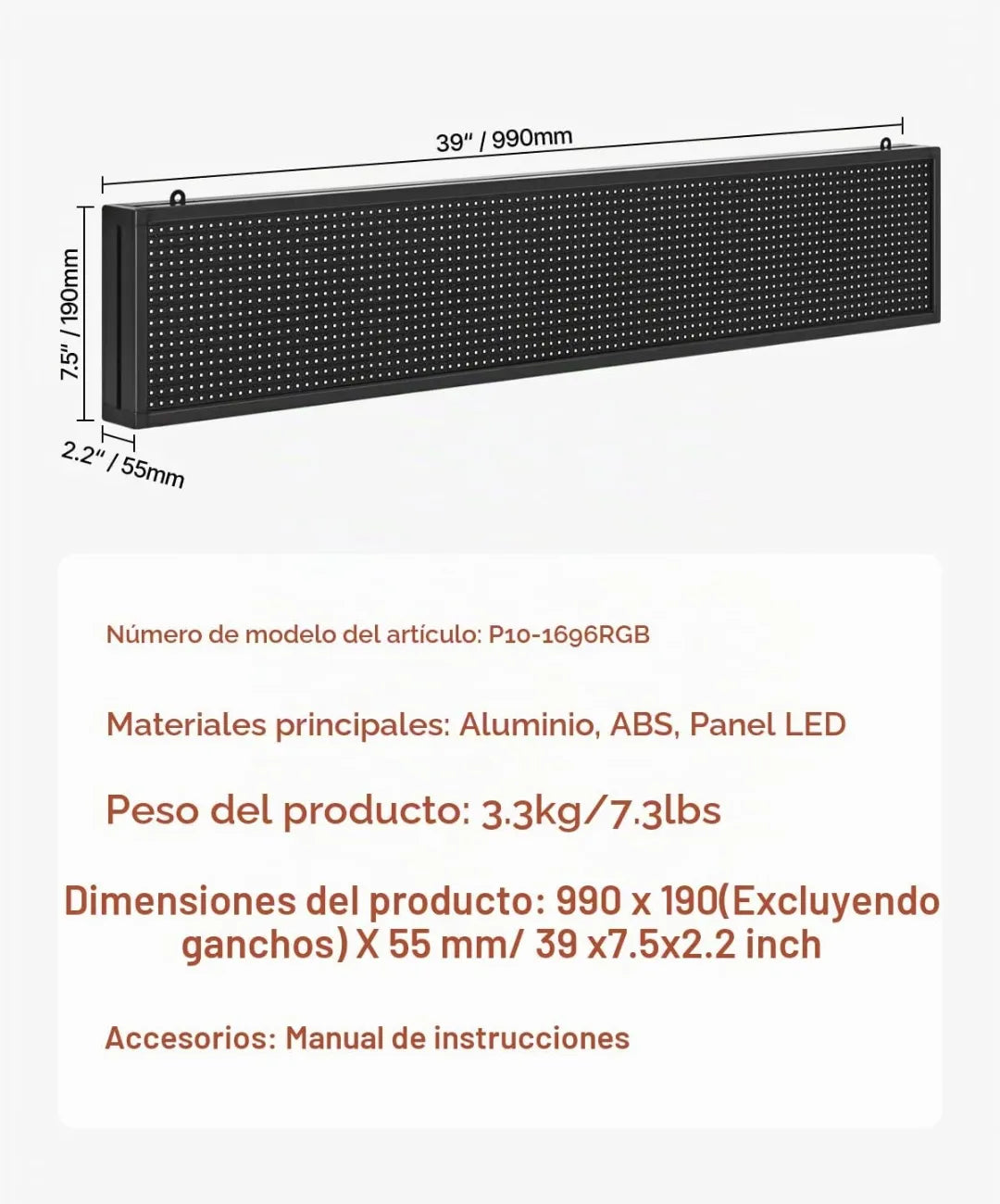 Letrero LED - VEVOR