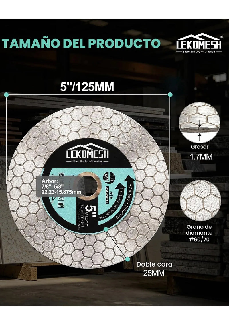 Disco Diamante 125mm para Porcelanico