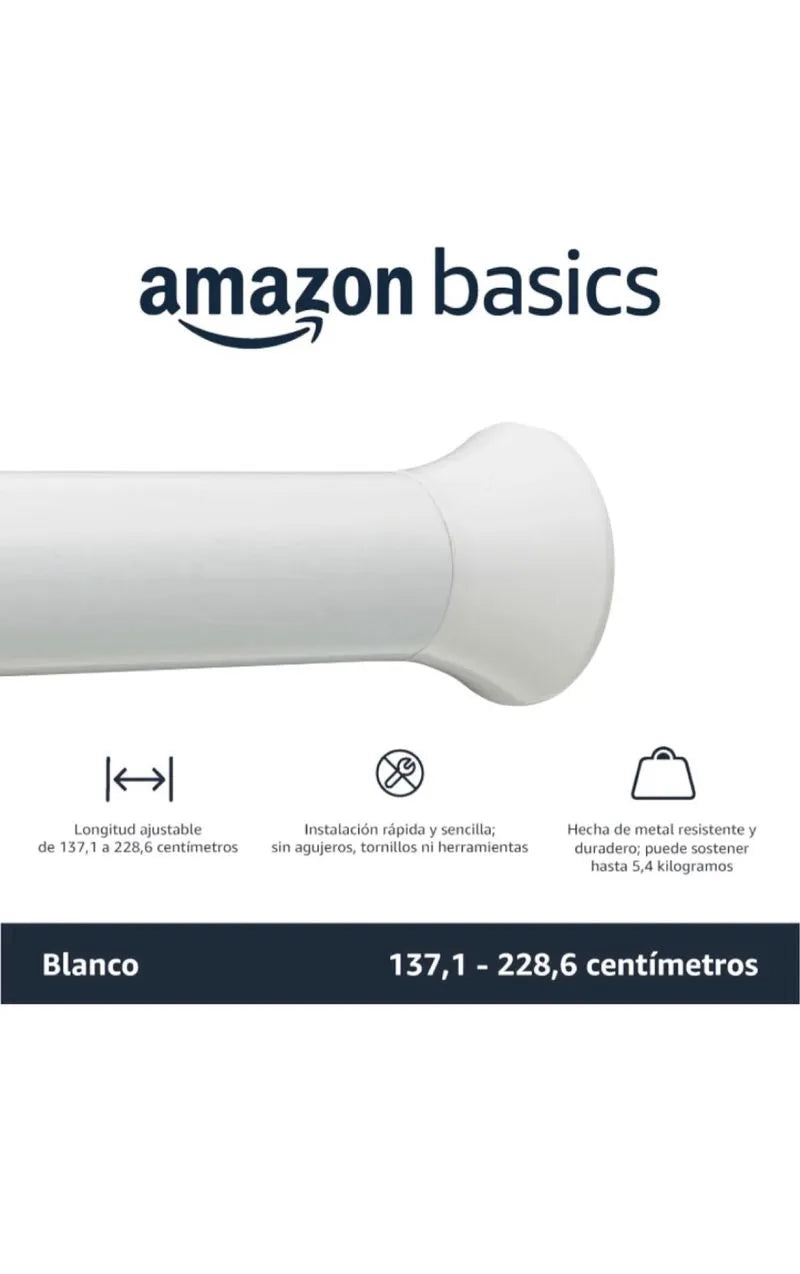 Barra de tensión para cortina de ducha