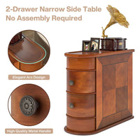 Mesa auxiliar alta de madera