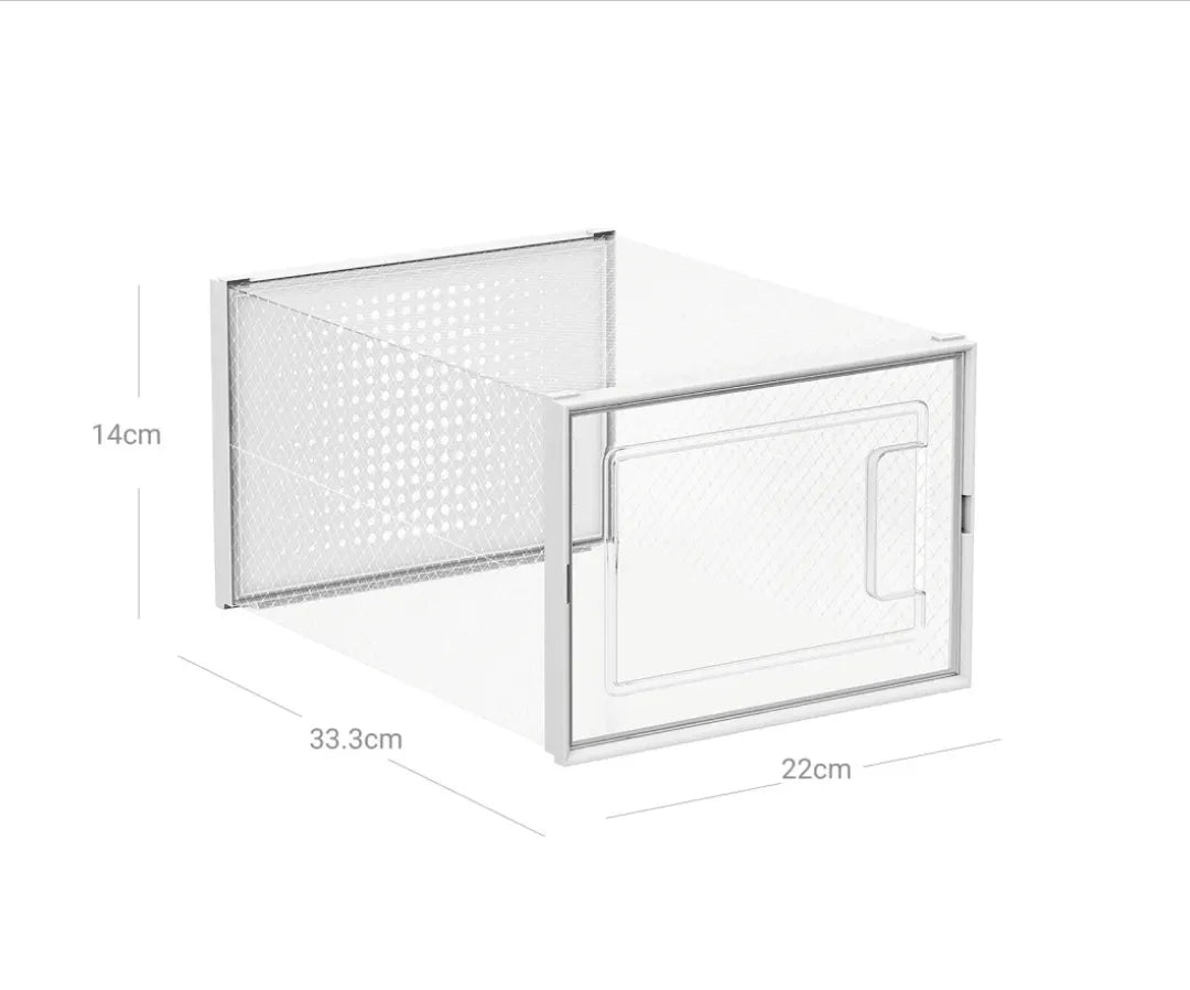 Caja de zapatos transparente