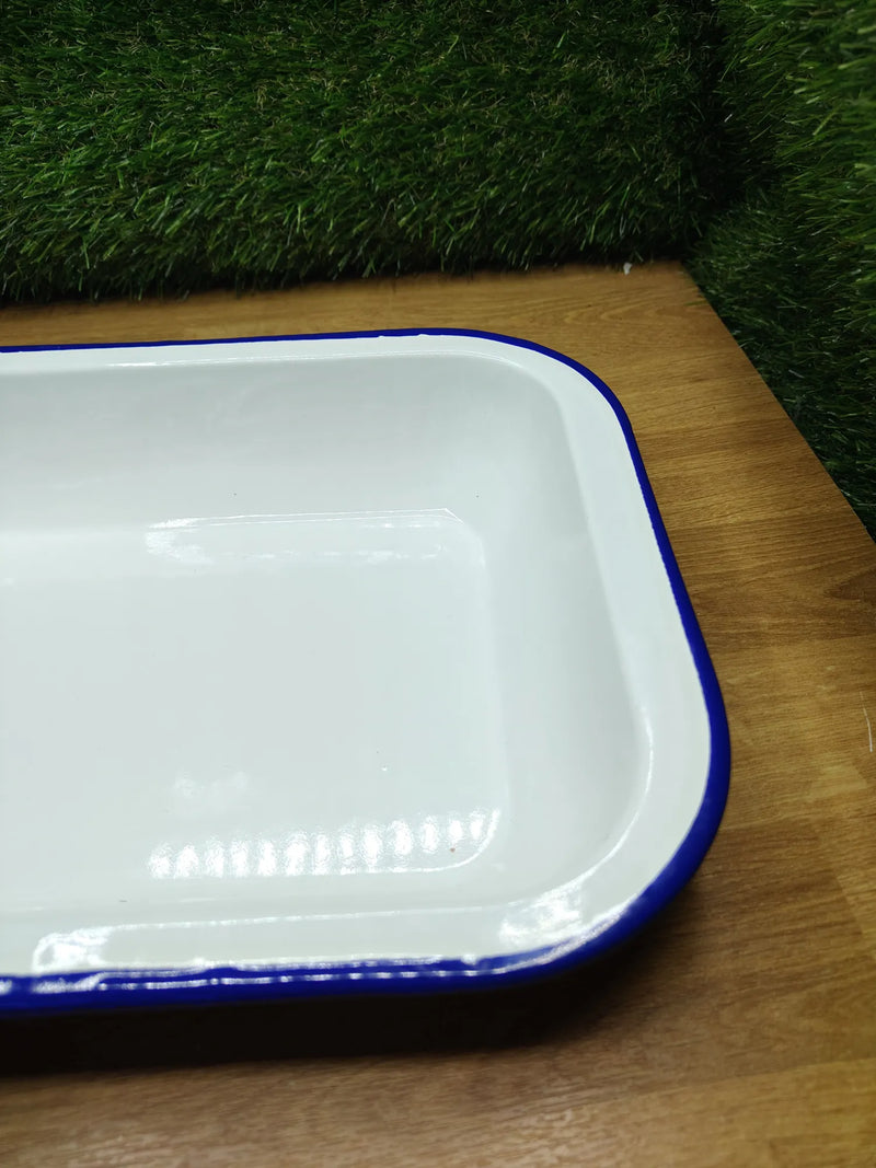 Plato pequeño rectangular esmaltado IBILI