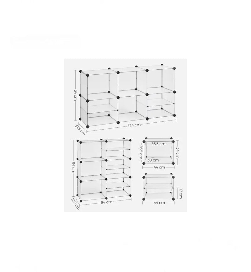 Estantería Modular de 9 Compartimentos