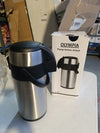 tetera de acero inoxidable Olympia Airpot, con infusor