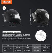 Casco de motocicleta integral - Vevor