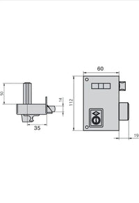 Cerradura Cvl 156a/60/he Derecha