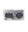 Interruptor doble con base schuko